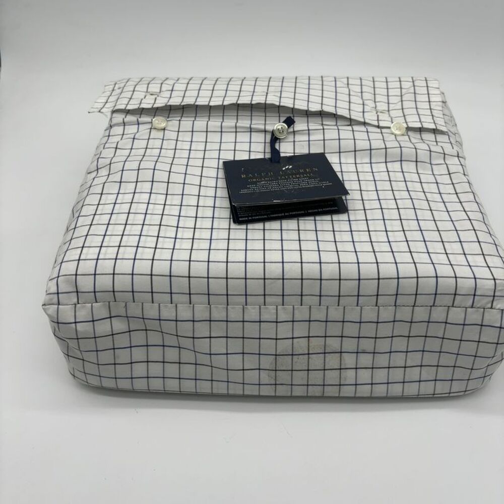 Ralph Lauren Organic Tattersal Queen Fitted Sheet